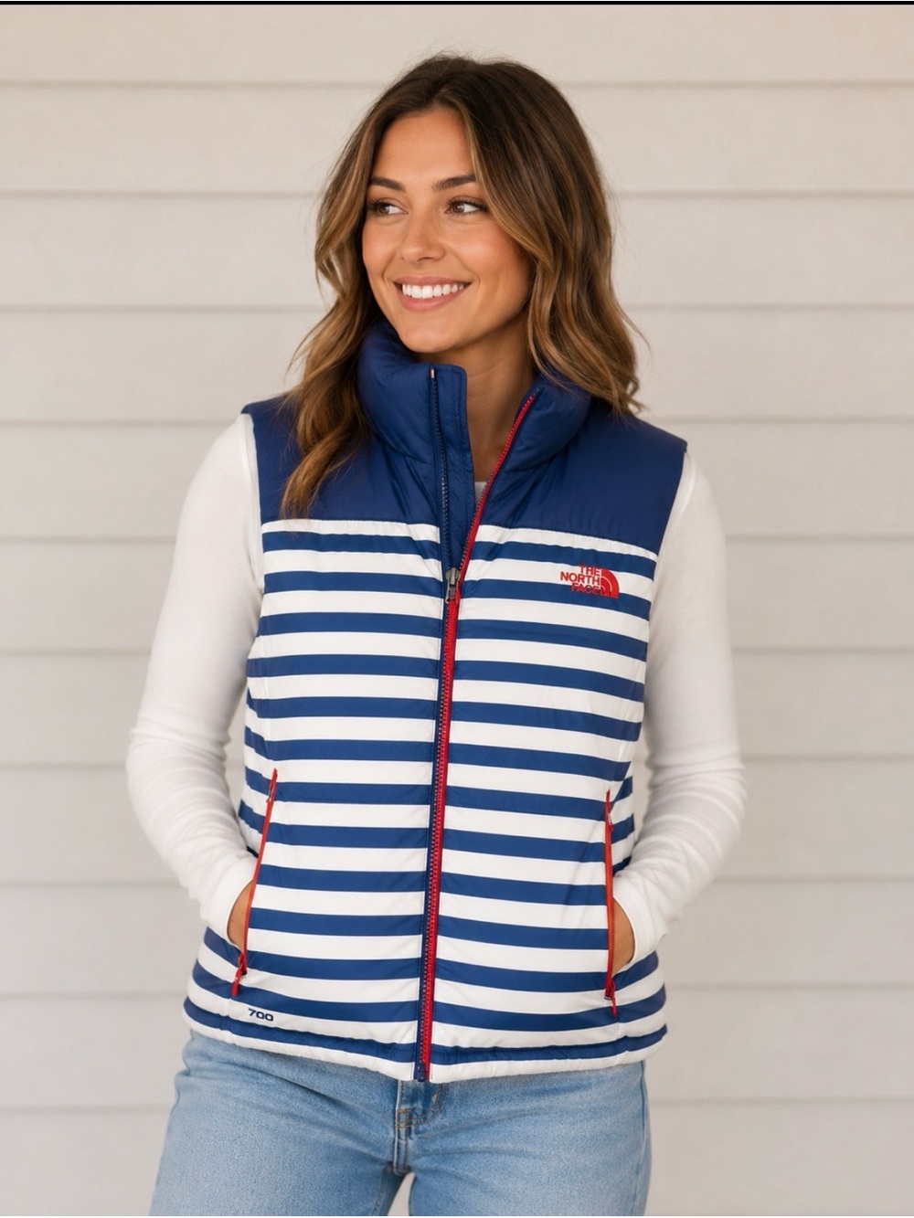 North Face RU14 Olympic Down Vest Winter Village Wear Collection Team USA Medium
